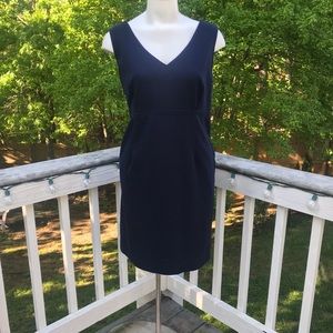 Casual Navy blue dress with pockets